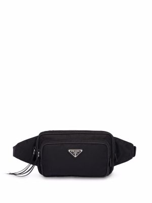Prada logo-plaque belt bag