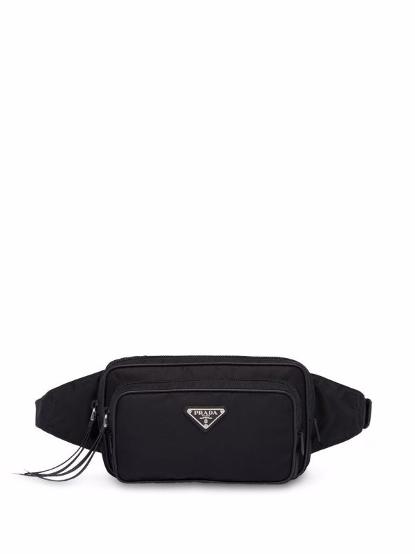 Prada logo-plaque belt bag