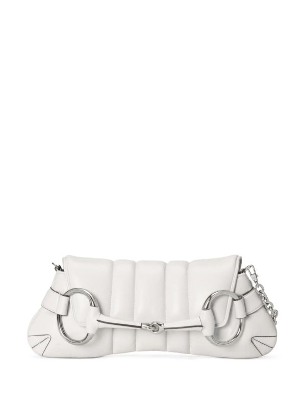 Gucci Borsa a spalla Horsebit media trapuntata con catena