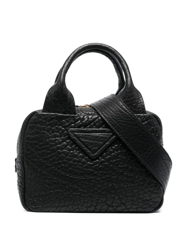 Prada grained leather tote bag