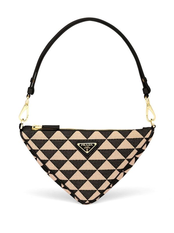 Prada embroidered jacquard mini bag