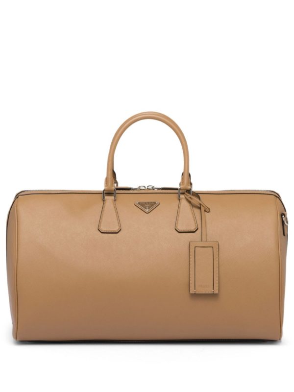 Prada triangle-logo leather bag