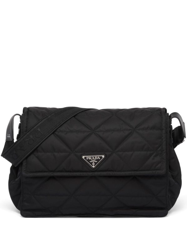 Prada Re-Nylon logo-plaque shoulder bag