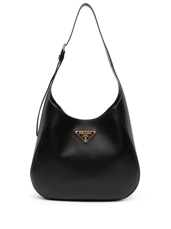 Prada Symbol triangle-logo leather bag