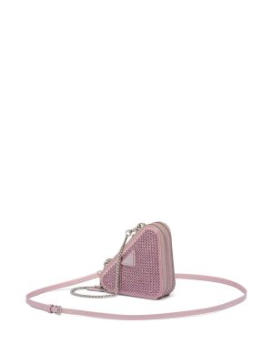 Prada mini Triangle crystal-embellished crossbody bag