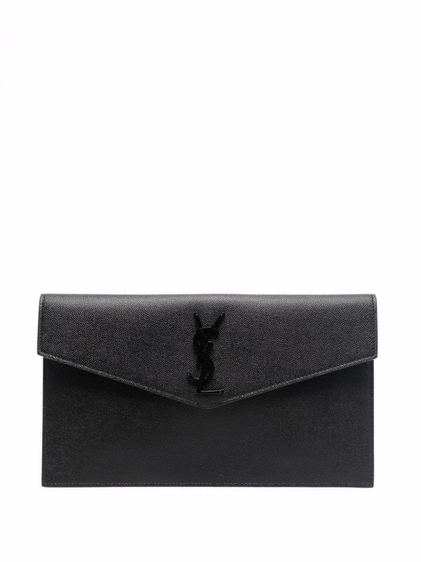 Saint Laurent Uptown YSL-plaque pouch