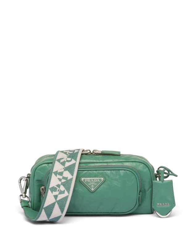Prada logo-plaque shoulder bag