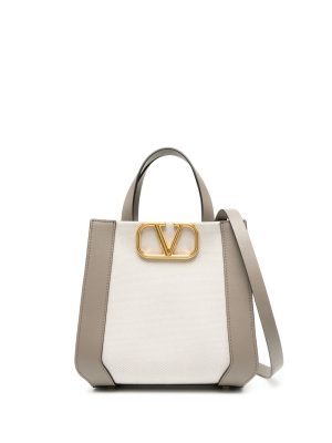 Valentino Garavani small VLogo canvas tote bag