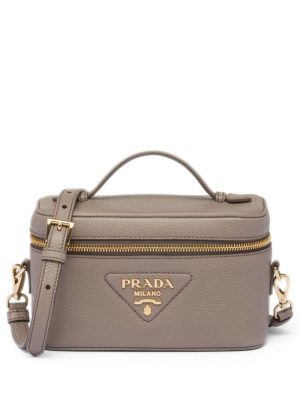 Prada logo-plaque leather mini-bag