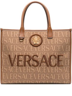 Versace large Versace Allover-jacquard tote bag