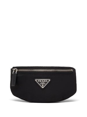 Prada logo-plaque pouch bag
