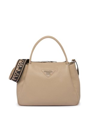 Prada logo-lettering top-handle bag