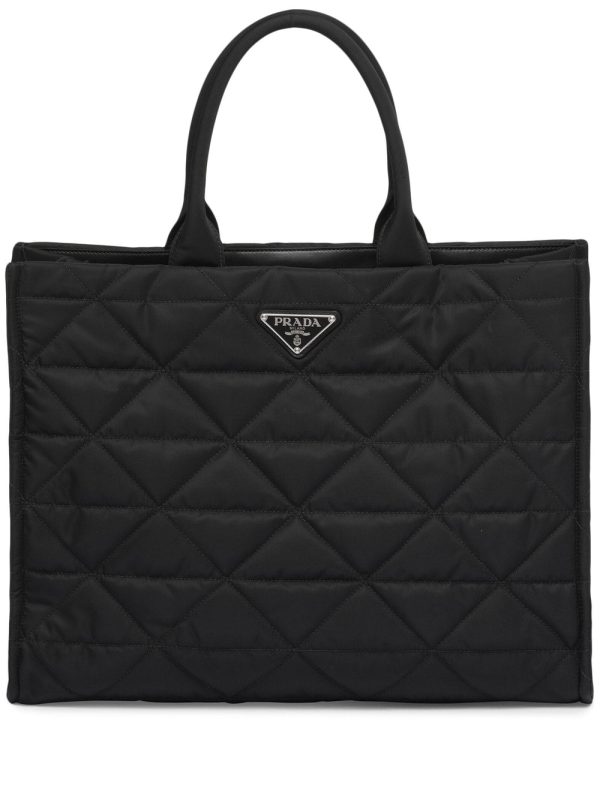 Prada Re-Nylon triangle logo tote bag