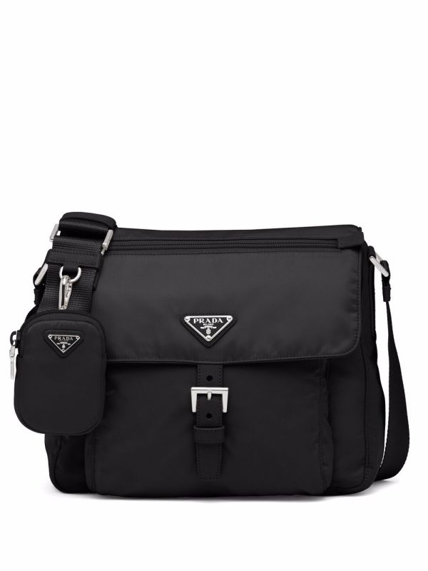 Prada Re-Nylon triangle logo-plaque shoulder bag