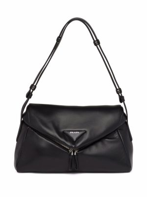 Prada logo-plaque shoulder bag