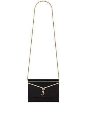 Saint Laurent logo-plaque chain-link crossbody bag
