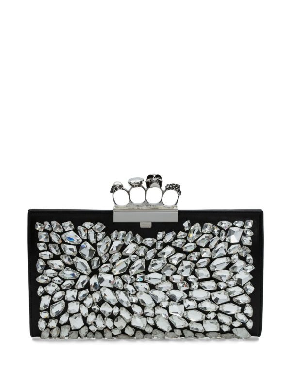 Alexander McQueen Jewelled Flat crystal-embellished clutch bag