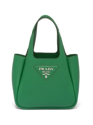 Prada logo-plaque tote bag