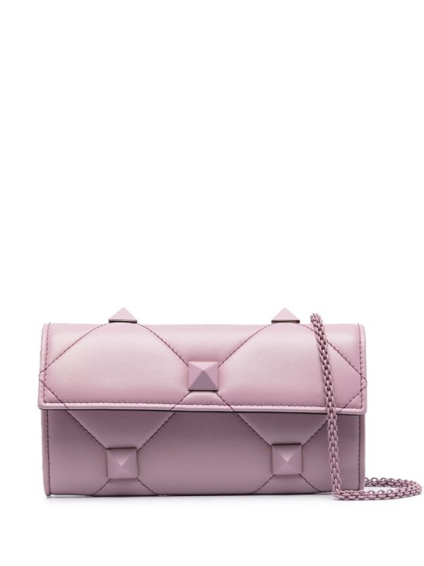 Valentino Garavani Roman Stud leather clutch bag
