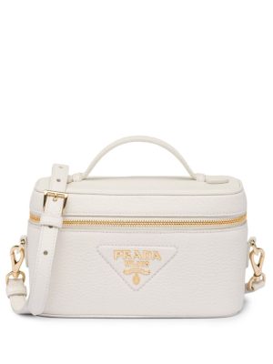 Prada logo-plaque leather mini-bag