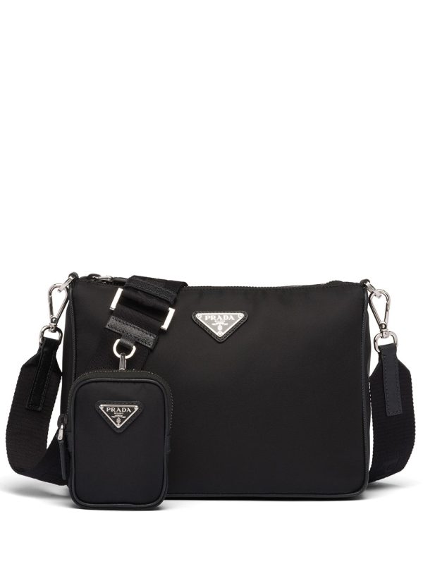 Prada logo-plaque shoulder bag