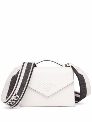 Prada lettering-logo tote bag