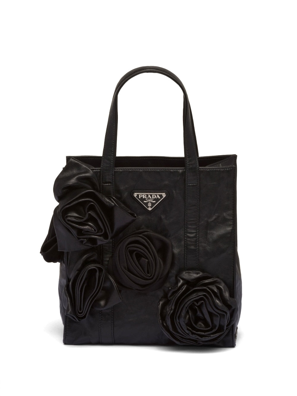 Prada mini floral-appliqué tote bag