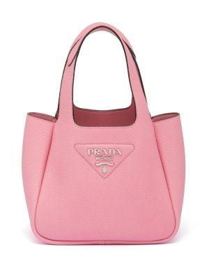 Prada logo-plaque tote bag