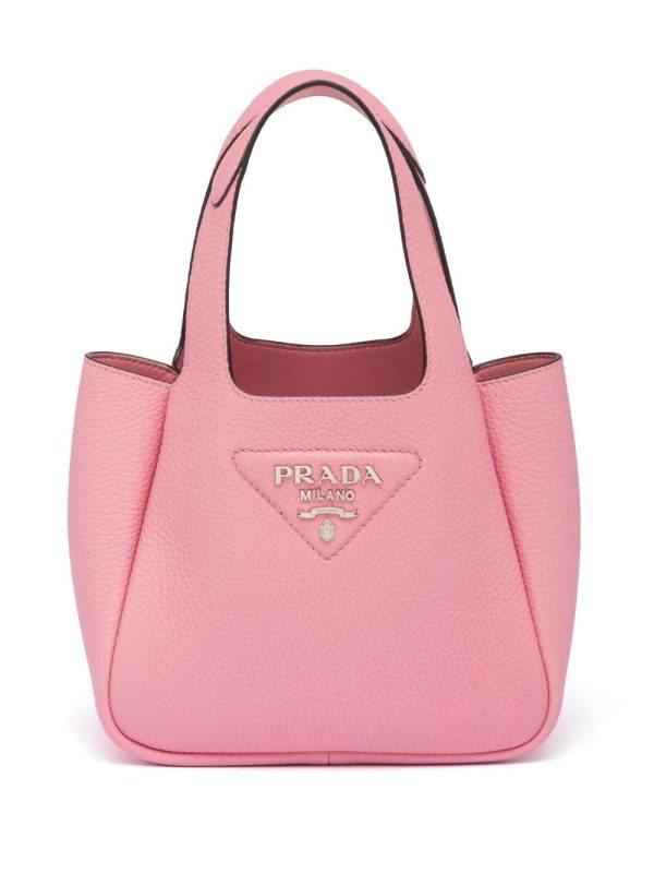Prada logo-plaque tote bag