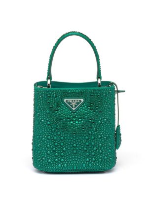 Prada Panier crystal-embellished tote bag