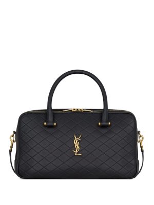 Saint Laurent Lyia quilted leather duffle bag