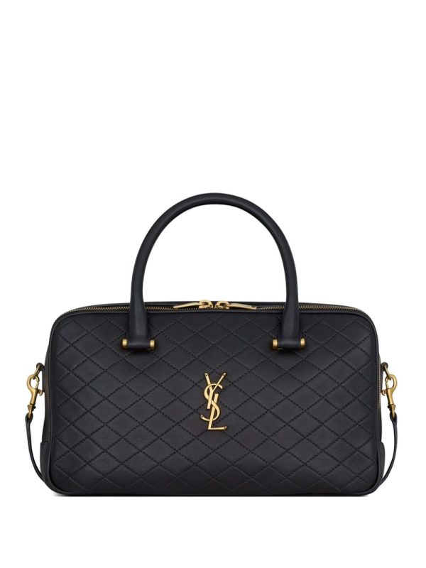 Saint Laurent Lyia quilted leather duffle bag