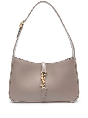 Saint Laurent Le 5 à 7 monogram-plaque shoulder bag