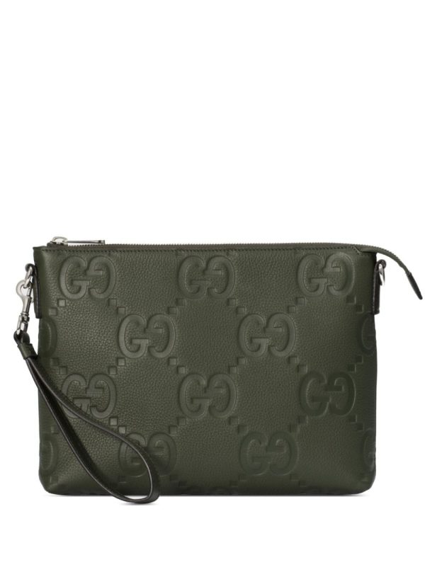 Gucci Jumbo GG leather messenger bag
