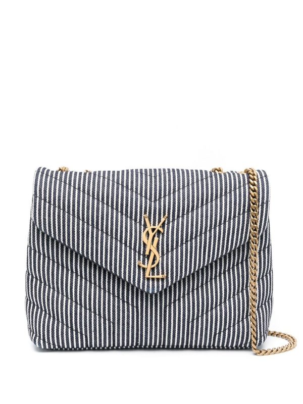 Saint Laurent Loulou striped shoulder bag