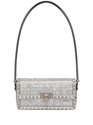 Valentino Garavani Rockstud23 E/W embroidered shoulder bag