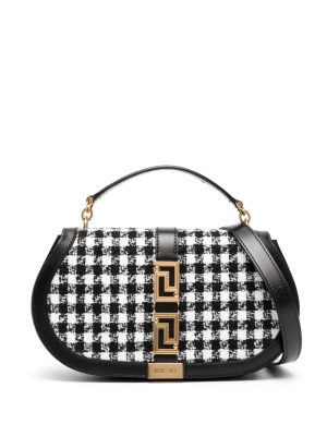 Versace Greca Goddess tweed shoulder bag