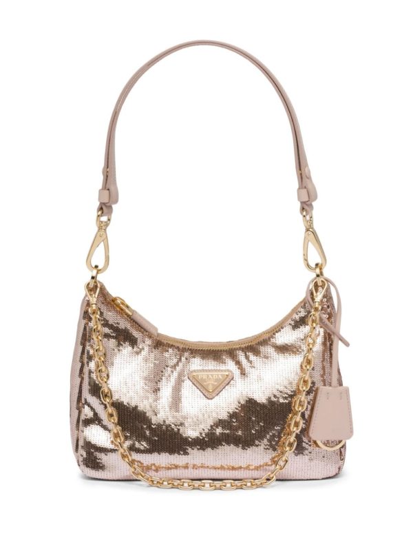 Prada Re-Nylon sequinned mini bag