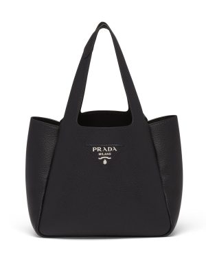 Prada logo-plaque tote bag