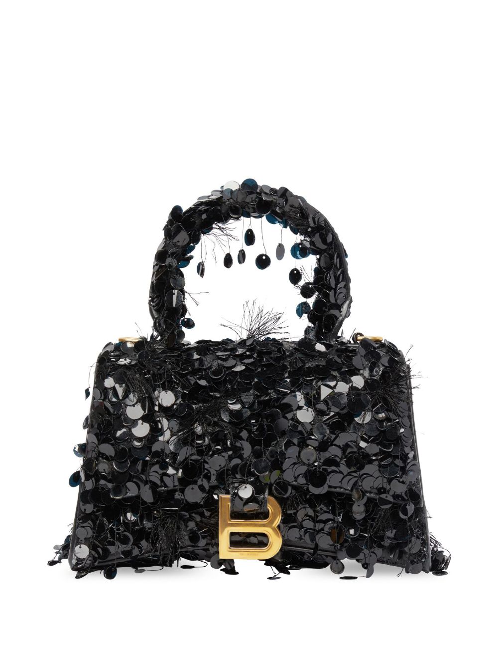 Balenciaga Hourglass XS sequin-embellished bag