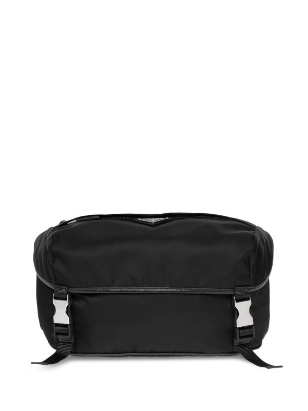 Prada logo plaque shoulder bag