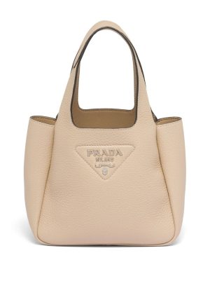 Prada logo-plaque tote bag
