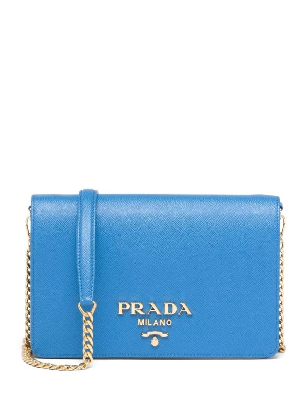 Prada logo plaque crossbody bag