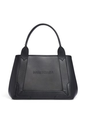Balenciaga debossed-logo leather tote bag