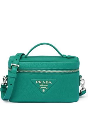 Prada logo-lettering leather mini-bag