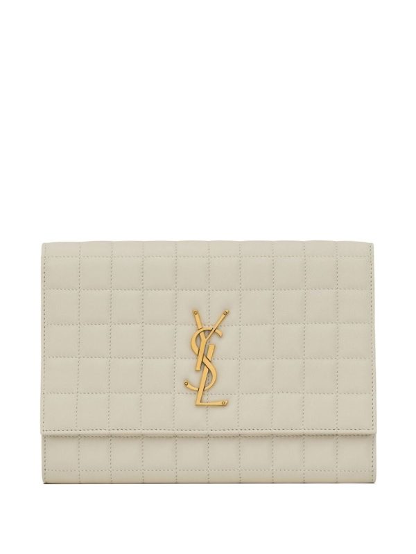 Saint Laurent Cassandre quilted leather clutch bag