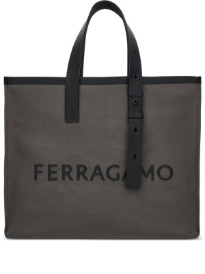 Ferragamo logo-embossed open-top tote bag