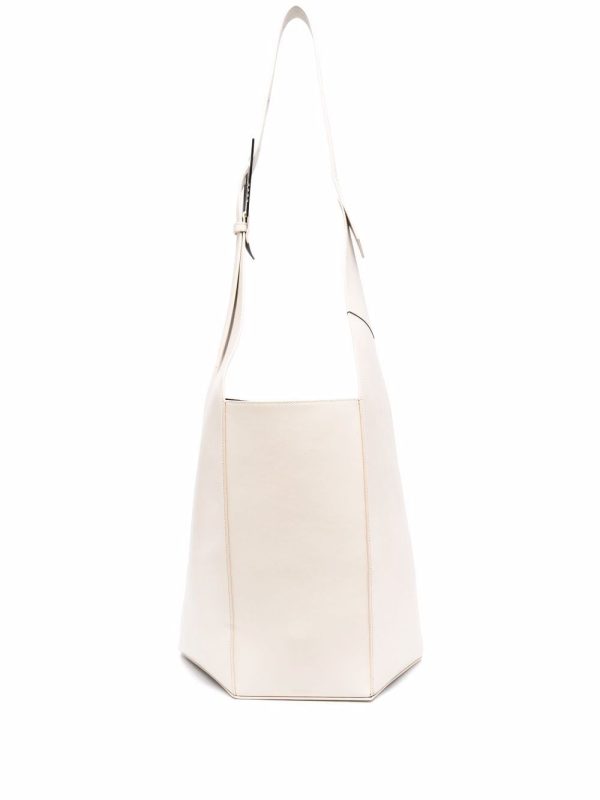 The Attico 12PM geometric leather tote bag