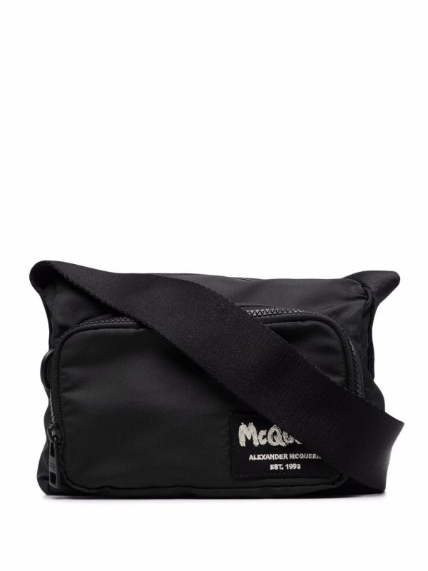 Alexander McQueen logo-patch crossbody bag