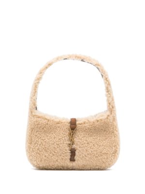 Saint Laurent mini Le 5 à 7 shearling tote bag